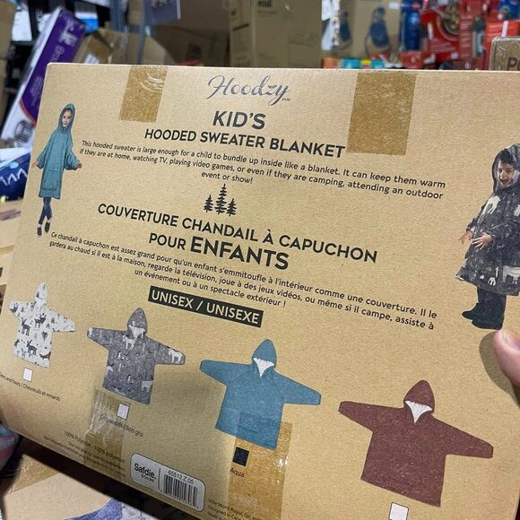 Blanket Hoodie Kids Comfy Oodie Wearable Blanket Sherpa Warm Cozy Oversized Blan - Picture 2 of 8